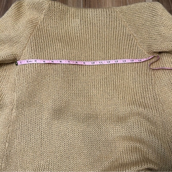 Soft Surroundings tan telluride topper long cardigan medium petite mohair wool - Picture 6 of 6